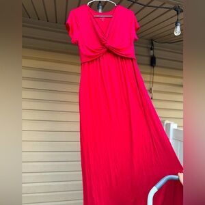 NY&Company Fuscia Pink Maxi Dress Size Medium